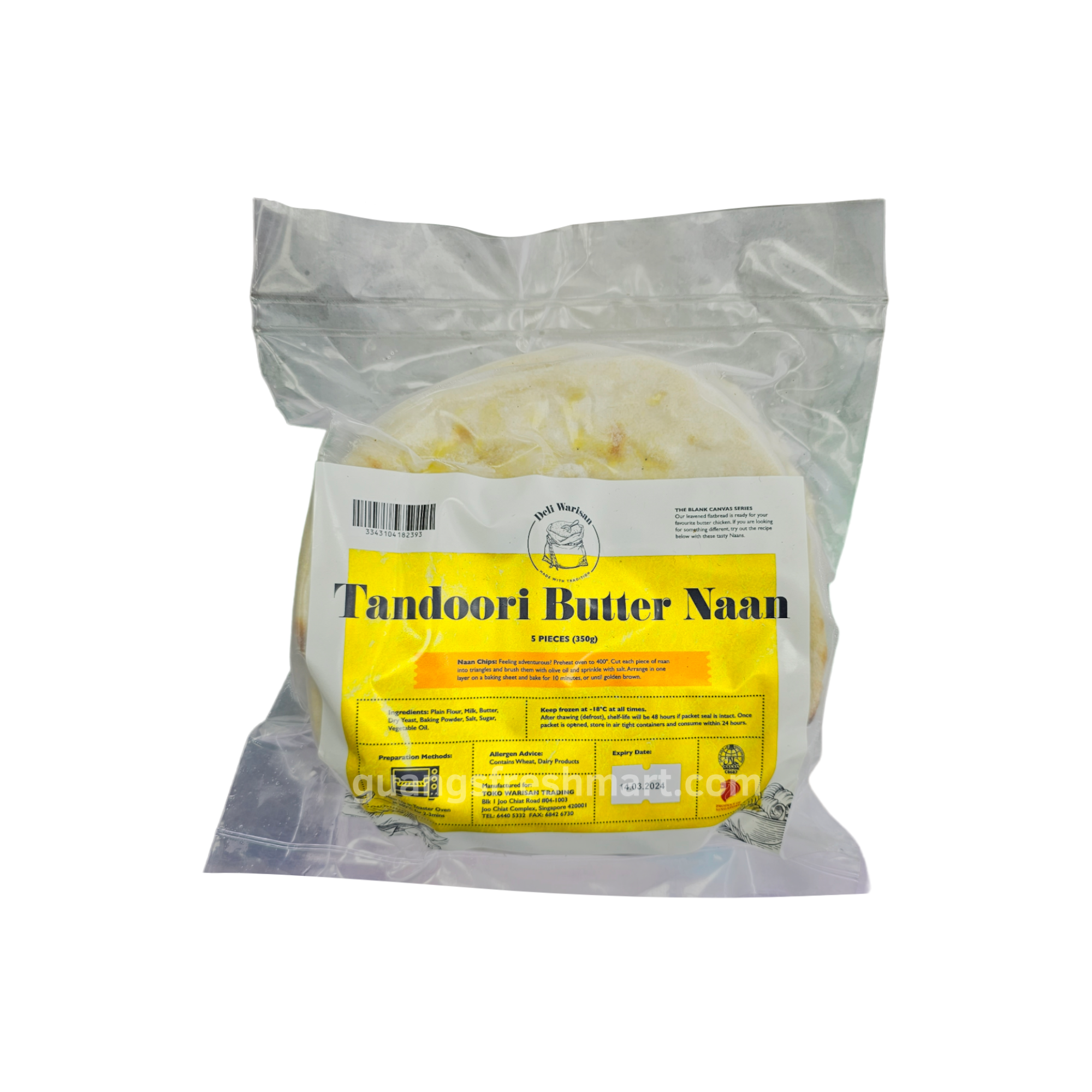 Deli Warisan Tandoori Butter Naan (350g)
