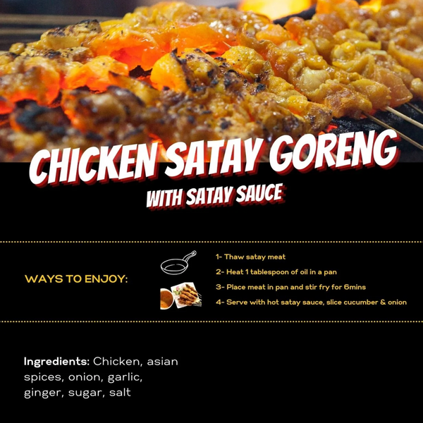 Perhab Chicken Satay Goreng with Satay Sauce (500g)
