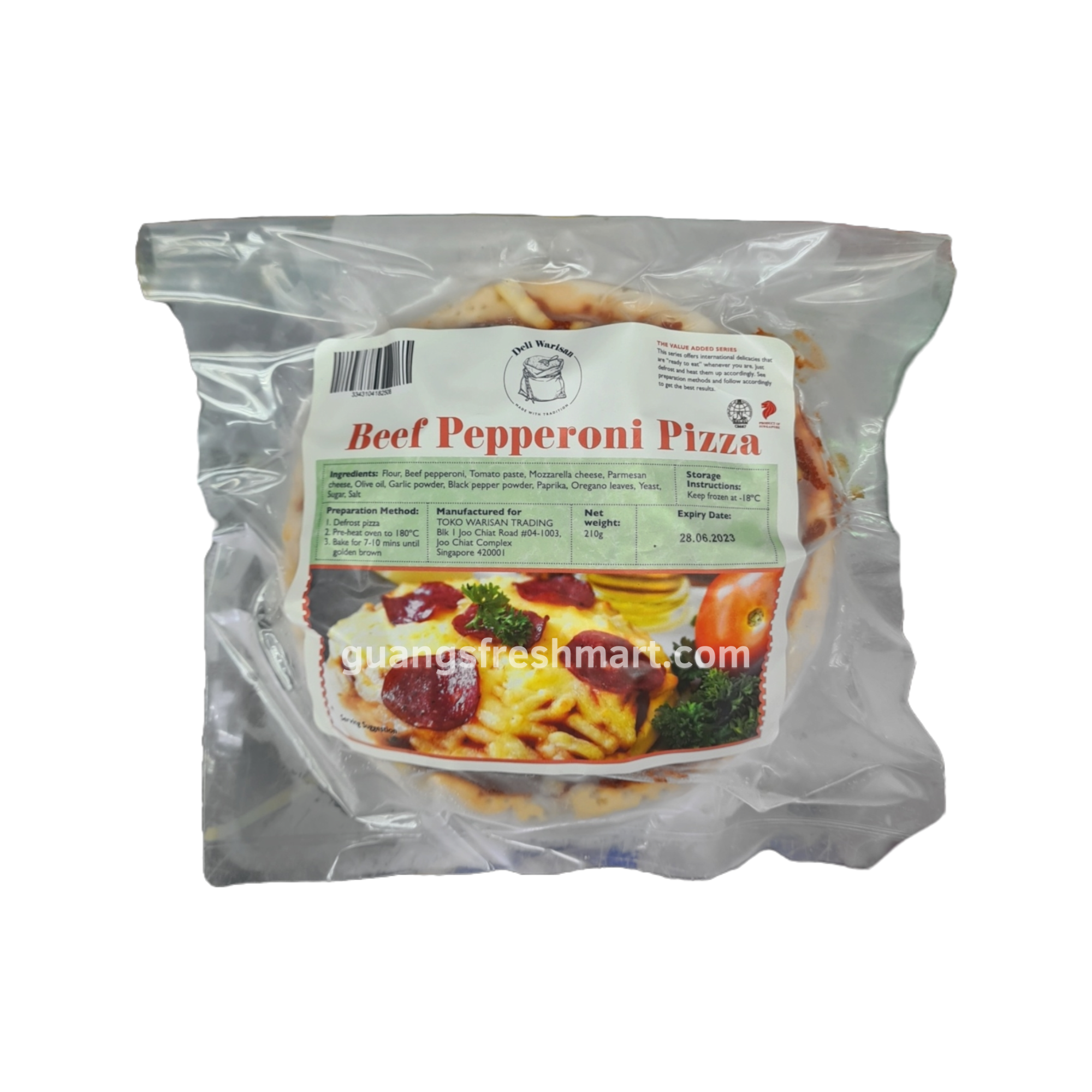 Deli Warisan Beef Pepperoni Pizza (210g)
