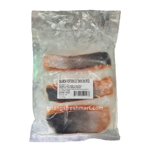 Frozen Salmon Fillet with Skin On (3pc)