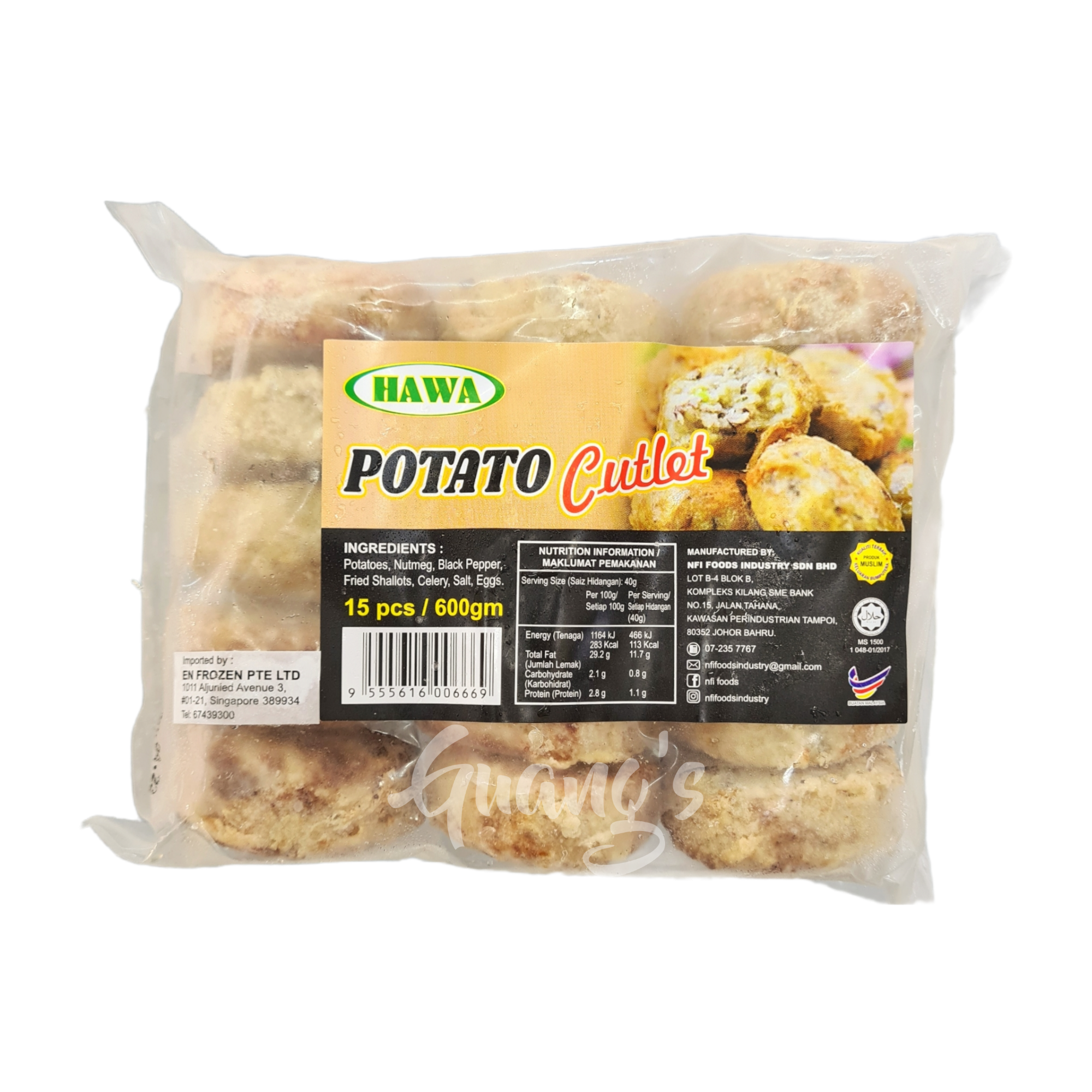 Hawa Begedil Potato (600g/15pc)