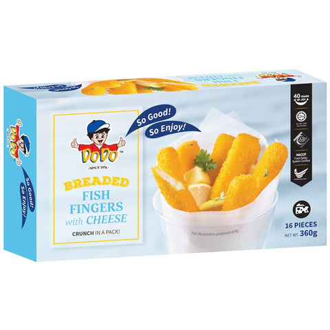 DoDo Breaded Fish Fingers with Cheese (360g)